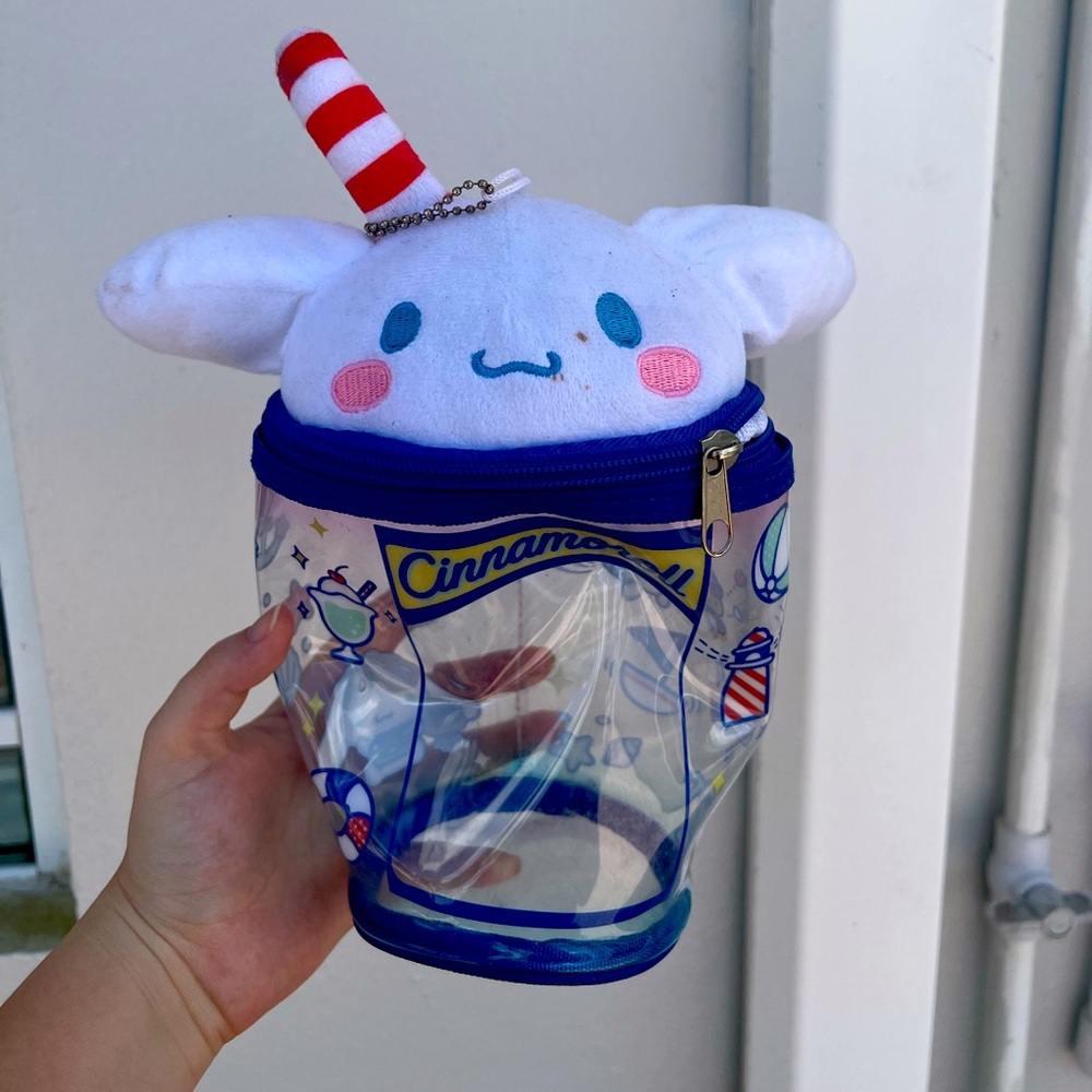 Rare Clear Cinnamoroll plush pouch sokawaii exclusive